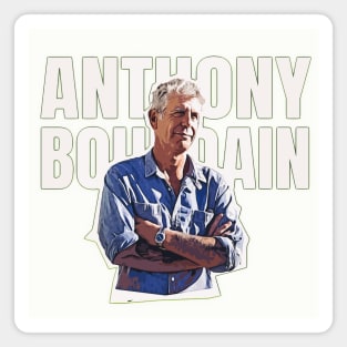 Anthony Bourdain Vintage Retro Color Style Magnet